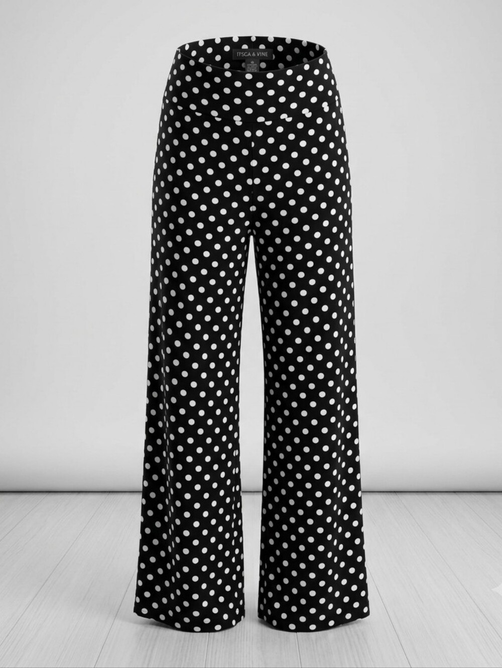 ITSCA & VINE Polka Dot Wide Leg Pants High Waist NWT L
